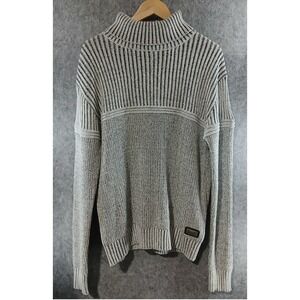 Nick Danger Ribbed Knit Mock Neck‎ Pullover Sweater Men's Sz Large Gray NWT Gift